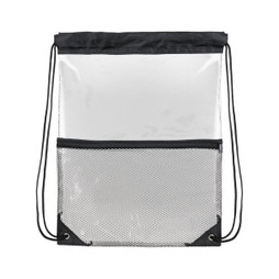 Claps 64420 - Clear PVC Backpack with Mesh Front Pocket