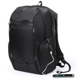 Claps 64534 - Zaino Impermeabile per Laptop con USB