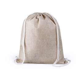 Claps 65052 - Natural Drawstring Backpack with Reinforced Corners