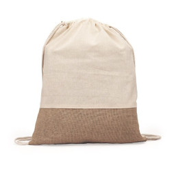 Claps 65055 - Eco-Friendly Jute and Cotton Backpack