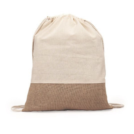 Claps 65055 - Eco-Friendly Jute and Cotton Backpack