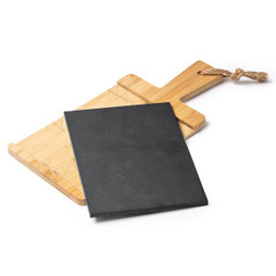 Claps 70043 - Eco-Friendly Bamboo and Slate Cutting Board with Handle