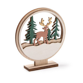 Claps 71054 - Wooden Christmas Ornament with Detachable Base