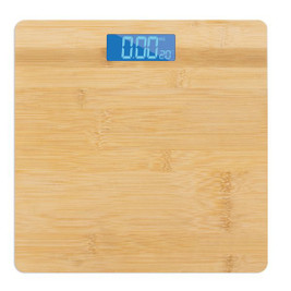 Claps 72022 - Bamboo Bathroom Scale with Temperature Display