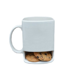Claps 74145 - Ceramic Mug with Biscuit Compartment