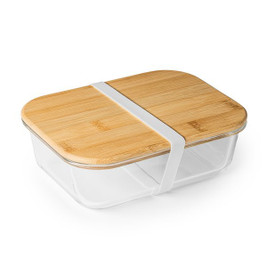 Claps 74204 - Eco-Friendly Glass Lunch Box with Bamboo Lid