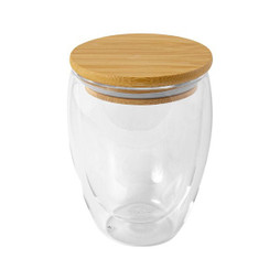 Claps 74244 - Borosilikatglas mit Bambusdeckel