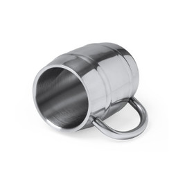 Claps 74304 - Brushed Stainless Steel Mug 500ml