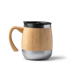Claps 74340 - Stainless Steel Bamboo Thermal Mug 450ml