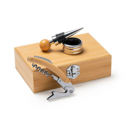 Claps 76052 - Premium Bamboo Wine Accessory Set
