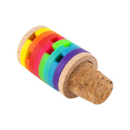 Claps 76063 - Cork Bottle Stopper with Removable Glass Markers