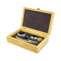 Claps 76064 - Premium Wine Set with Bamboo Accents