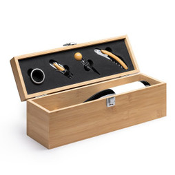 Claps 76065 - Premium Bamboo Wine Accessory Set