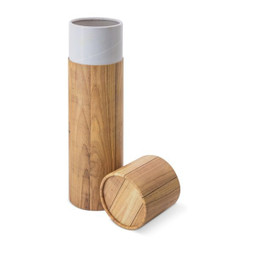 Claps 76071 - Portabottiglie in Cartone Effetto Legno