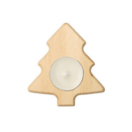 Claps 79093 - Festive Pinewood Candle with Holiday Designs