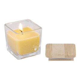 Claps 79136 - Glass Candle with Bamboo Lid