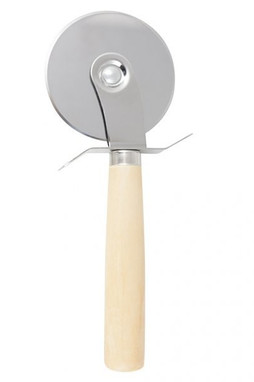 Claps 82052 - Stainless Steel Pizza Cutter with Wooden Handle