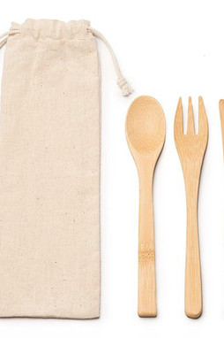 Claps 82057 - Eco-Friendly Bamboo Cutlery Set