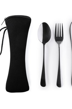 Claps 82066 - Stainless Steel Cutlery Set with Neoprene Pouch