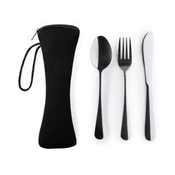 Claps 82066 - Stainless Steel Cutlery Set with Neoprene Pouch