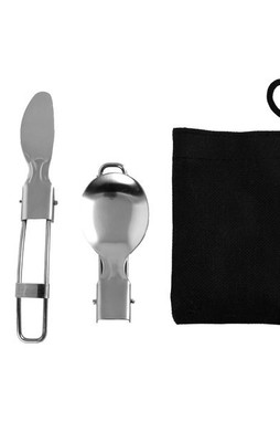 Claps 82069 - Stainless Steel Folding Cutlery Set with Carry Bag