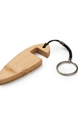 Claps 82073 - Bamboo Keychain with Phone Stand Feature