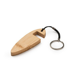 Claps 82073 - Bamboo Keychain with Phone Stand Feature