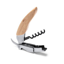 Claps 82082 - Classic Stainless Steel Corkscrew with Wooden Handle