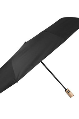 Claps 91065 - Windproof Automatic Umbrella with Wooden Handle and Pongee RPET