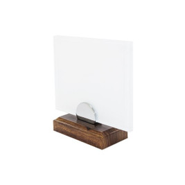 Claps 95153 - Trophée Élégant avec Base en Bois et Plaque en Verre