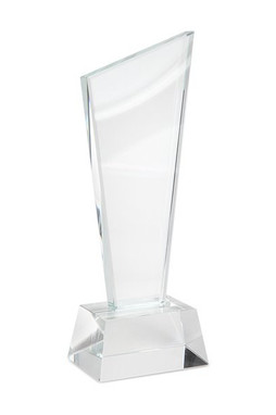 Claps 95154 - Personalized Glass Trophy with Luxury Satin Box