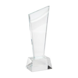 Claps 95154 - Personalized Glass Trophy with Luxury Satin Box