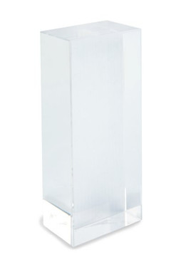 Claps 95162 - Elegant Rectangular Glass Award with Satin Lining