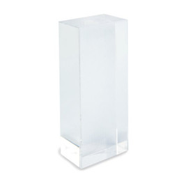 Claps 95162 - Elegant Rectangular Glass Award with Satin Lining