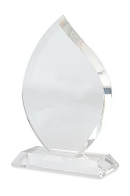 Claps 95169 - Teardrop Glass Award with Blue Satin Lining