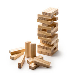 Claps 95201 - Wooden Tower Game with Cotton Bag