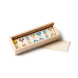 Claps 95212 - Animal Kingdom Domino Set in Wooden Box