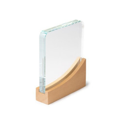 Claps 95218 - Rektangulær Glas Trofæ med Bambusbase