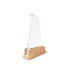 Claps 95219 - Nautical Glass Trophy with Bamboo Base