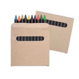 Claps 96005 - Vibrant Crayon Set in Cardboard Box 12 Pieces
