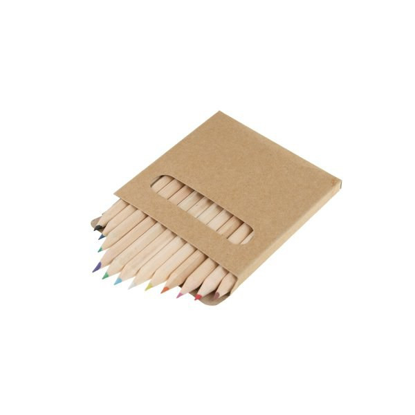 Claps 96006 - Natural Finish Wooden Pencil Set in Cardboard Box