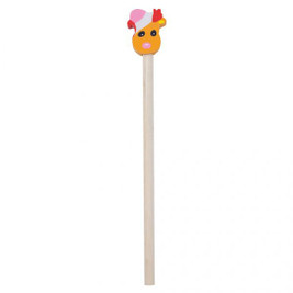 Claps 96114 - Festive Wooden Pencil with Christmas Erasers
