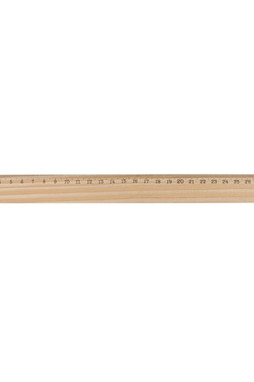 Claps 96129 - 30 cm Wooden Ruler for Office Use