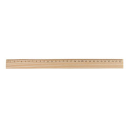 Claps 96129 - 30 cm Wooden Ruler for Office Use