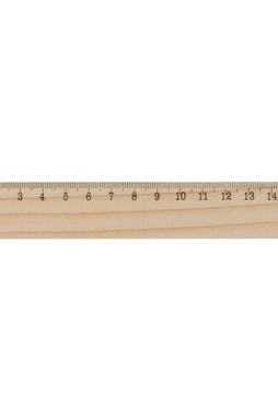 Claps 96132 - 16 cm Wooden Ruler for Crafting