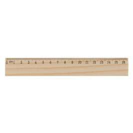 Claps 96132 - Règle en Bois 16 cm pour École