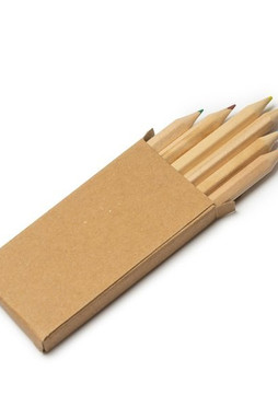 Claps 96205 - Eco-Friendly Set of 6 Colored Pencils in Cardboard