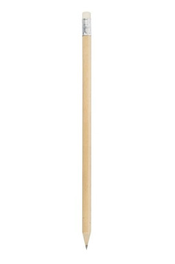 Claps 96208 - Natural Finish Wooden Pencil with Eraser