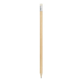 Claps 96208 - Natural Finish Wooden Pencil with Eraser