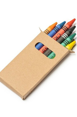 Claps 96209 - Set of 6 Colorful Crayons in Eco Box